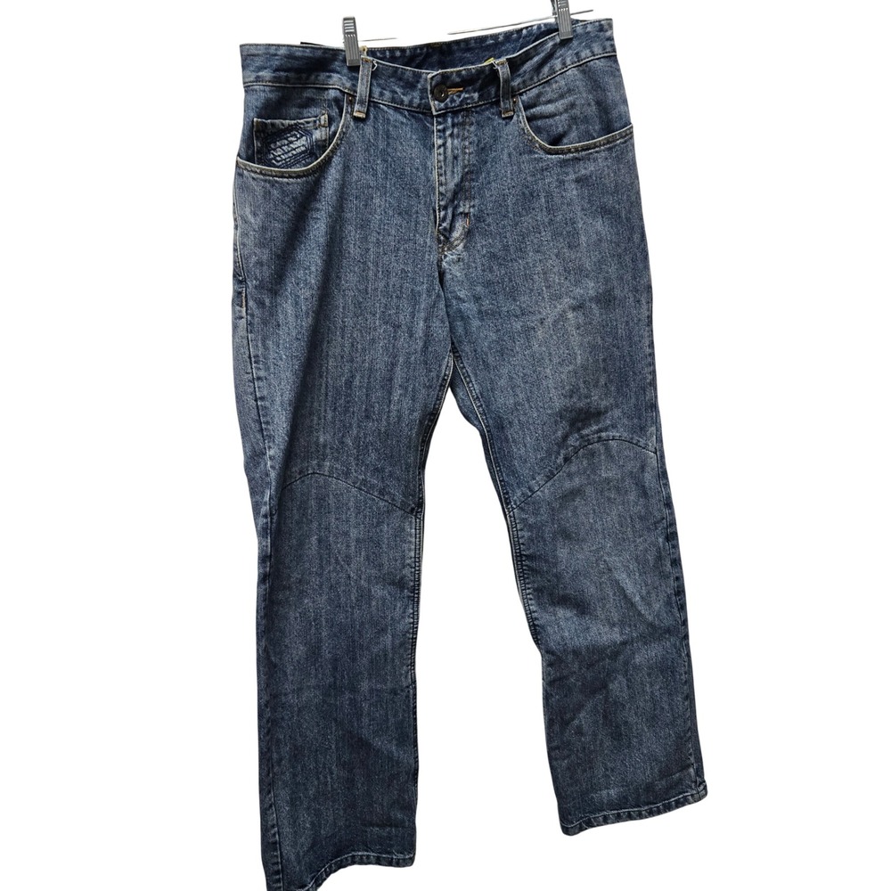 Shift Mens Acid Wash Denim Jeans Kevlar Reinforced Knee Size 36x33